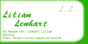 lilian lenhart business card